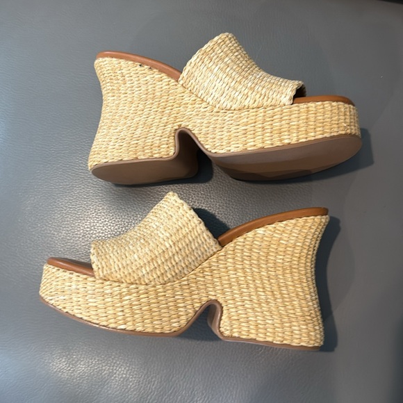 Mango x Simon Miller Natural fibre wedge sandals woven platform - Picture 7 of 9